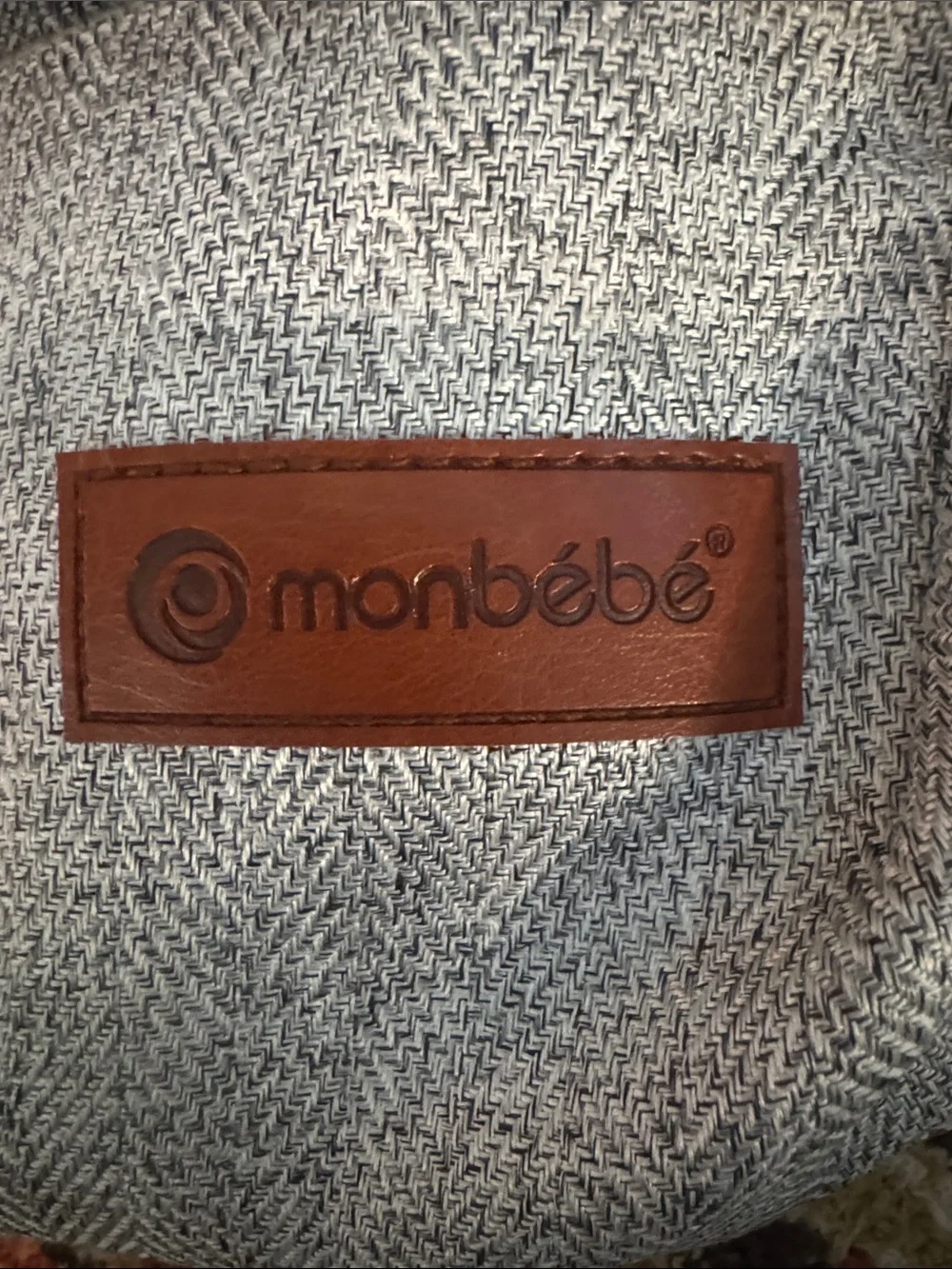 Monbébé Diaper Waist Pack Crossbody Fanny Pack w/ Changing Pad Gray & Brown